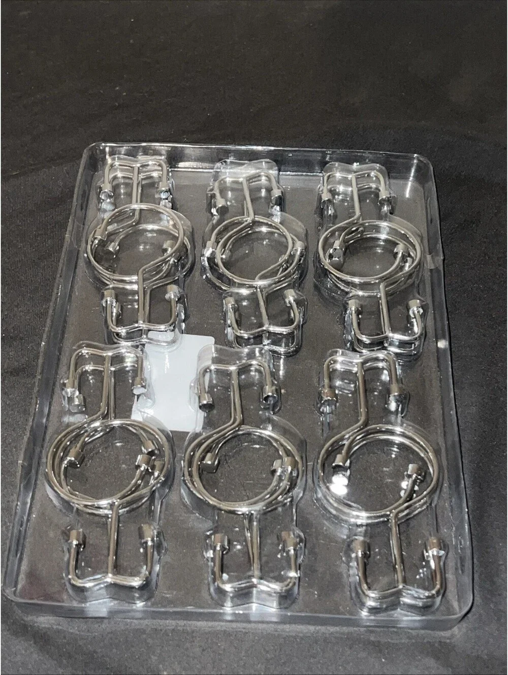 Rust-Resistant Stainless Steel Double Shower Curtain Hooks, Set of 12, Chrome